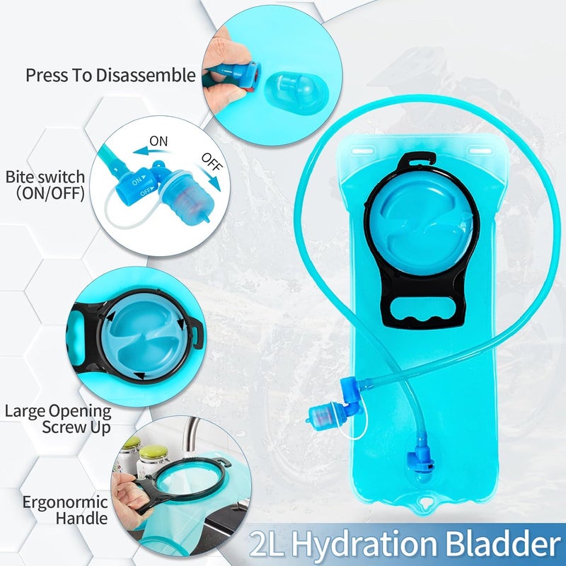 WELIDAY Hydration Backpack with 2L Water Bladder, Lightweight Hydro Pack for Cycling, Running, Hiking, Climbing - Image 3